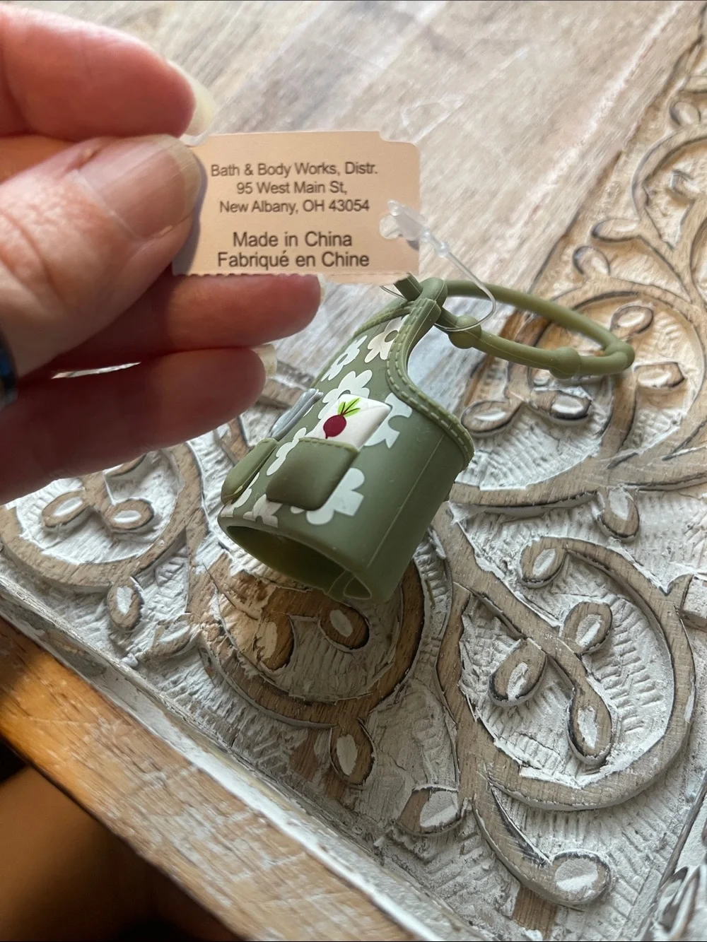 Green Floral Garden Apron Charm Bag Pocketbac Holder